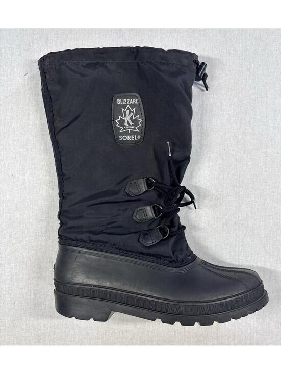 Vintage SOREL Blizzard Insulated Snow Boots Men Sz 10 Black Canada Warm main image 12